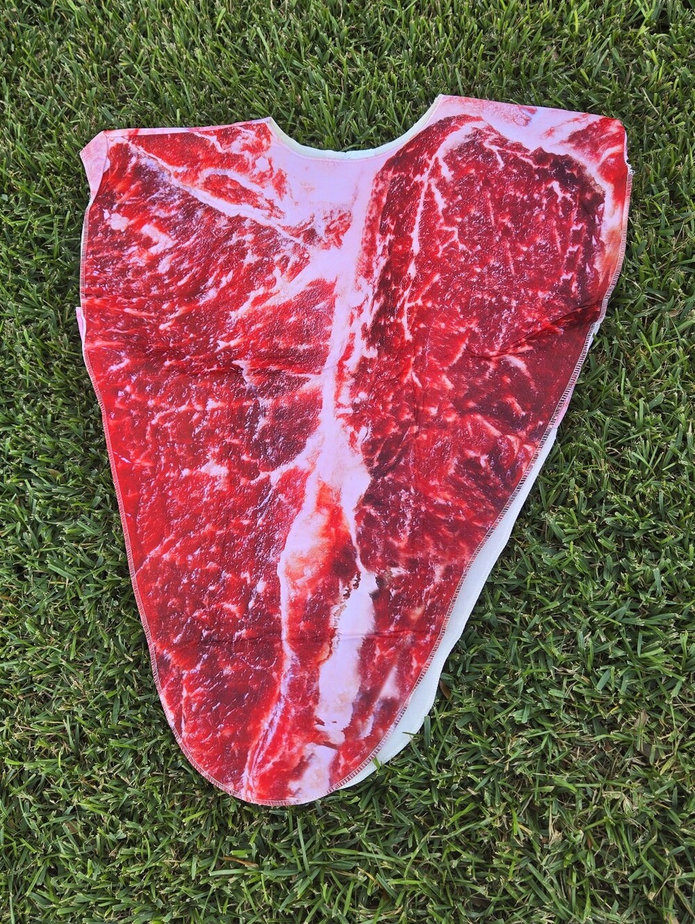 Peice Of Meat Halloween Costume, T-bone steak tunic meat costume, OS